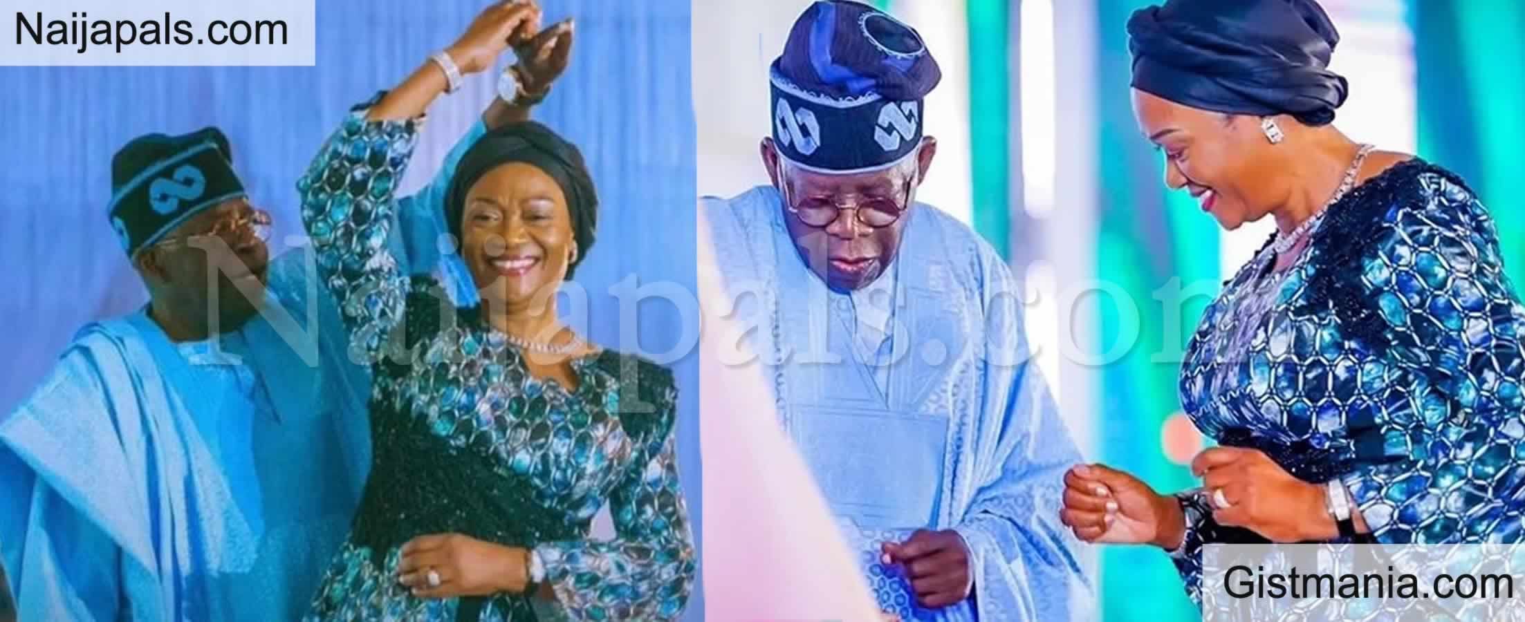 First Lady Hands Tinubu Mysterious Substance at Kaduna Rally, Sparking Reactions Across Nigeria (Video)