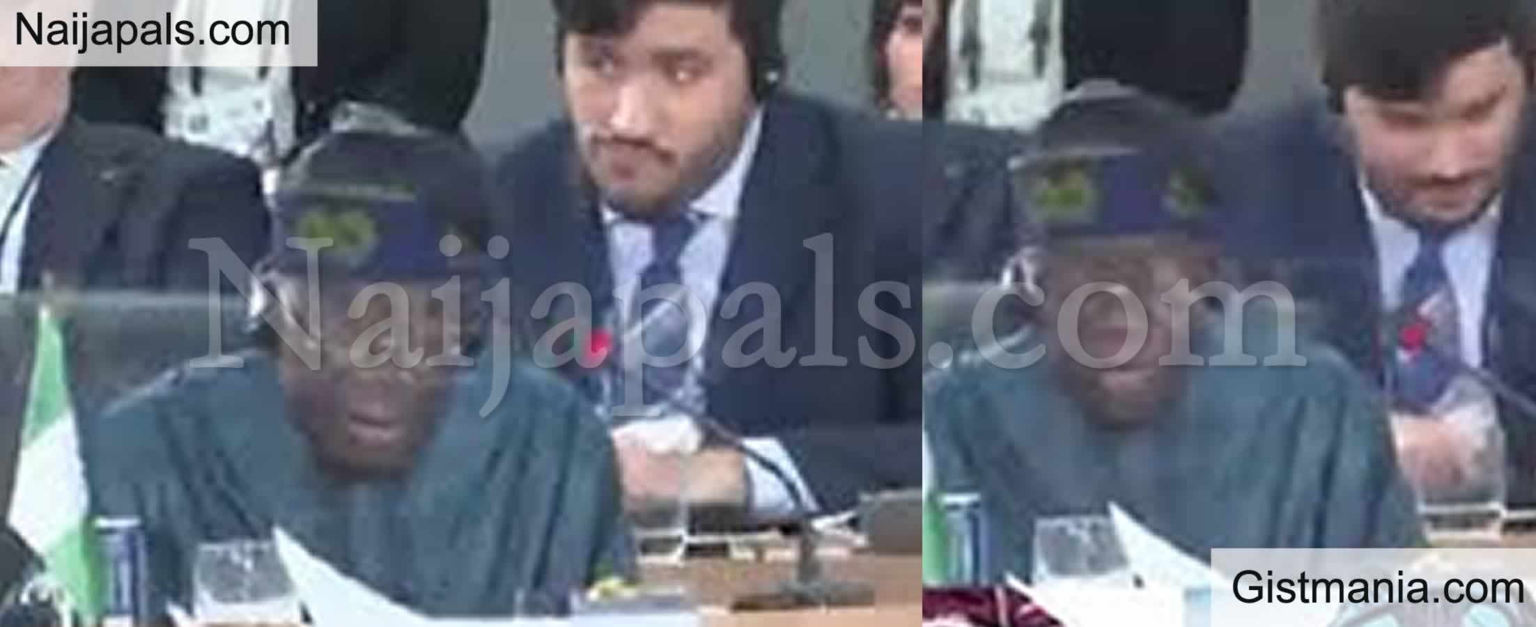 Action of Man Sitting Behind Pres. Tinubu During His Speech At The BRICS Meeting Trends Online (VID)