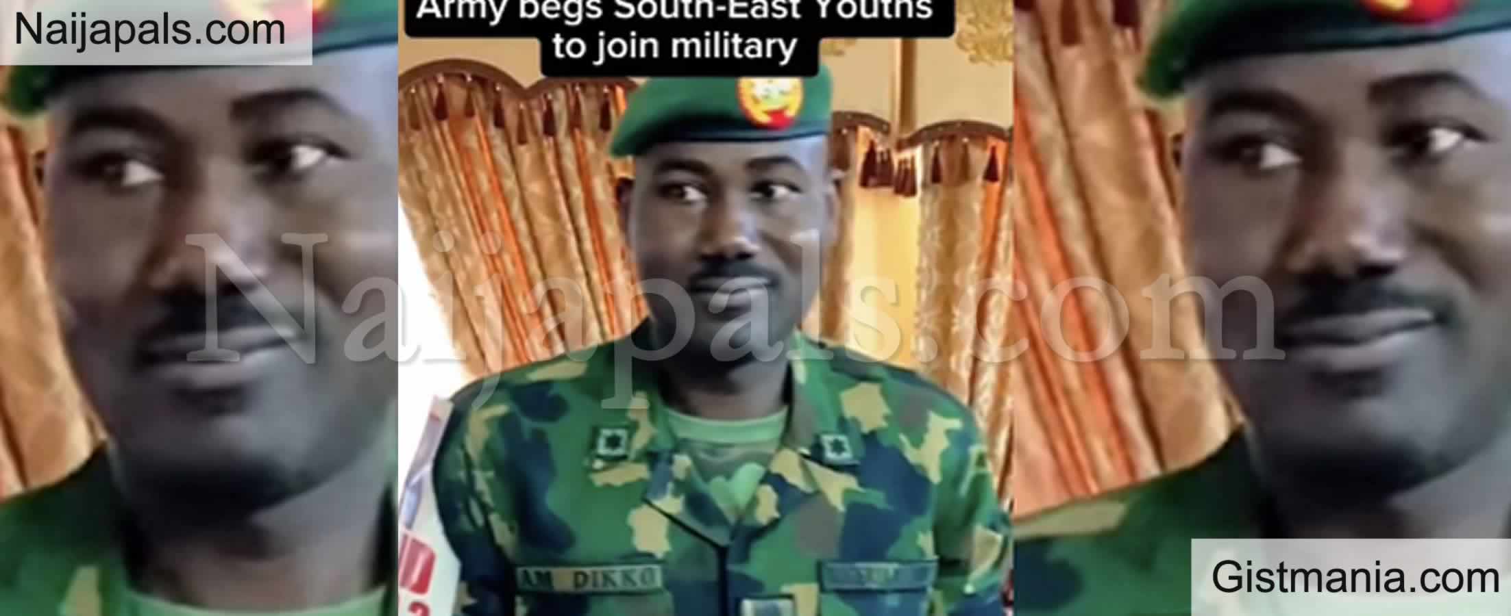 VIDEO: Nigerian Army Begs South-East Youths to Join The Military