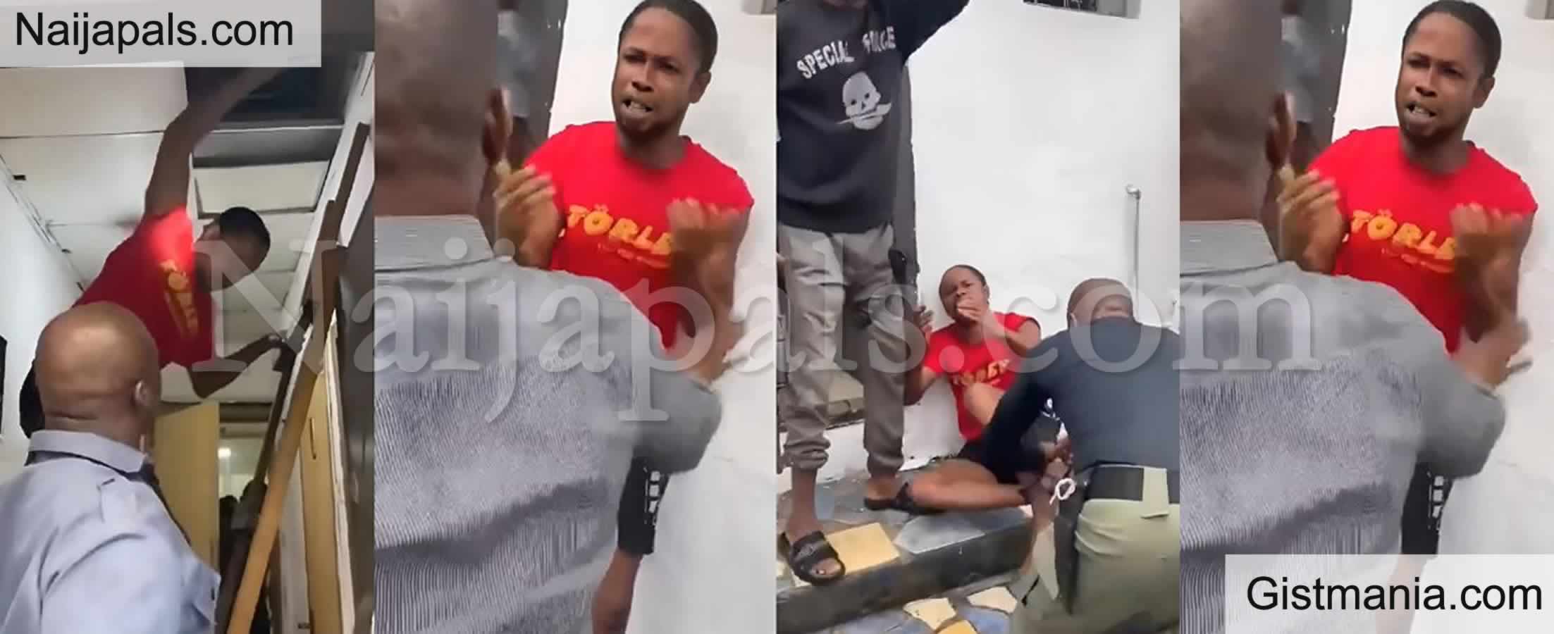 Moment an FCMB Customer Was Caught After Hiding in Toilet Overnight so as to Hack Their System (VID)