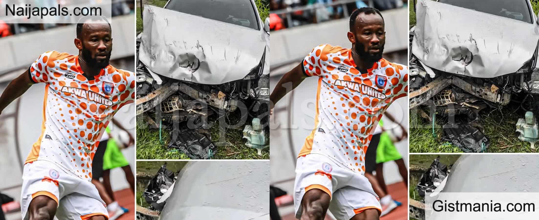 Super Eagles Player, Mfon Udoh Narrowly Survives Car Accident