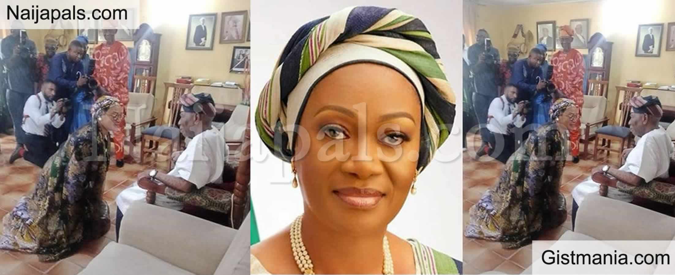 Presidency Hails 1st Lady Remi Tinubu For Kneeling to Greet Afenifere Leader, Pa Fasoranti