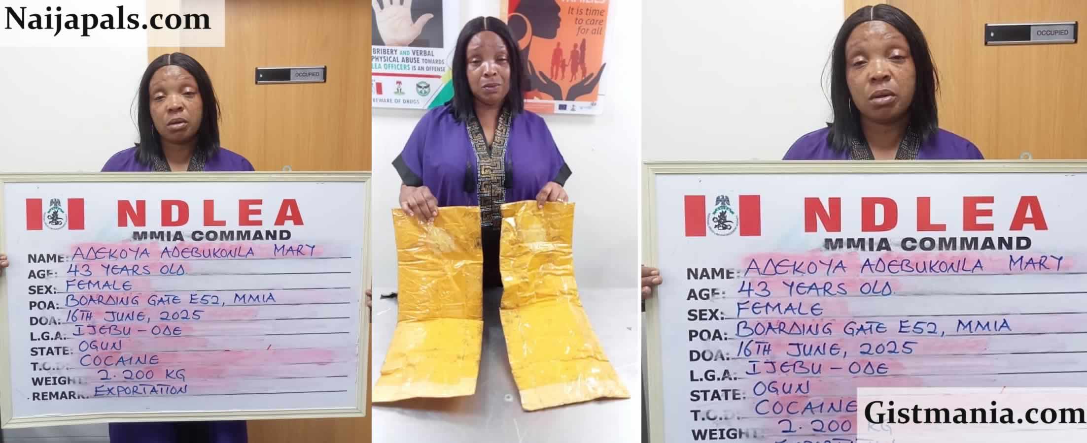Make-Up Artist, Adekoya Adebukonla Mary Going To India For &#039;Fibroid Surgery&#039; Arrested With 2.20kg Cocaine At MMIA (Video)