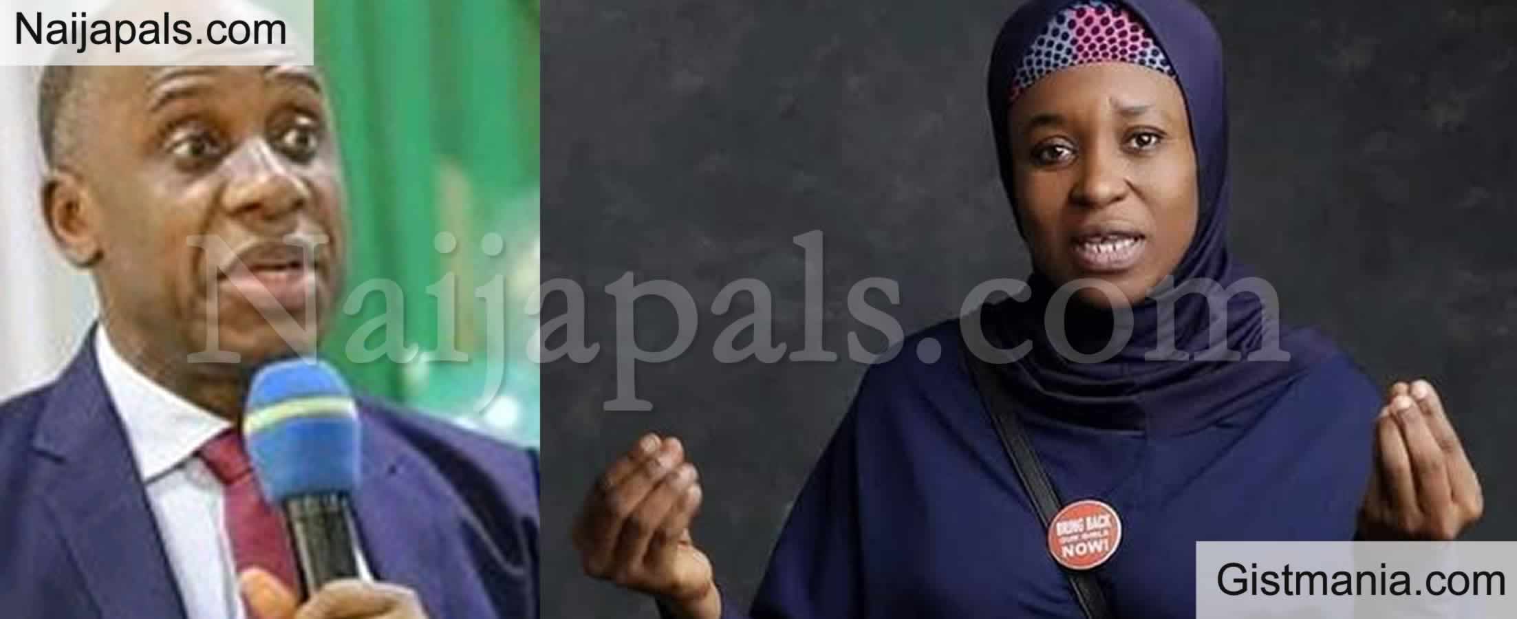Aisha Yesufu Fires Back at Rotimi Amaechi For Saying Nigerians Are Too Docile