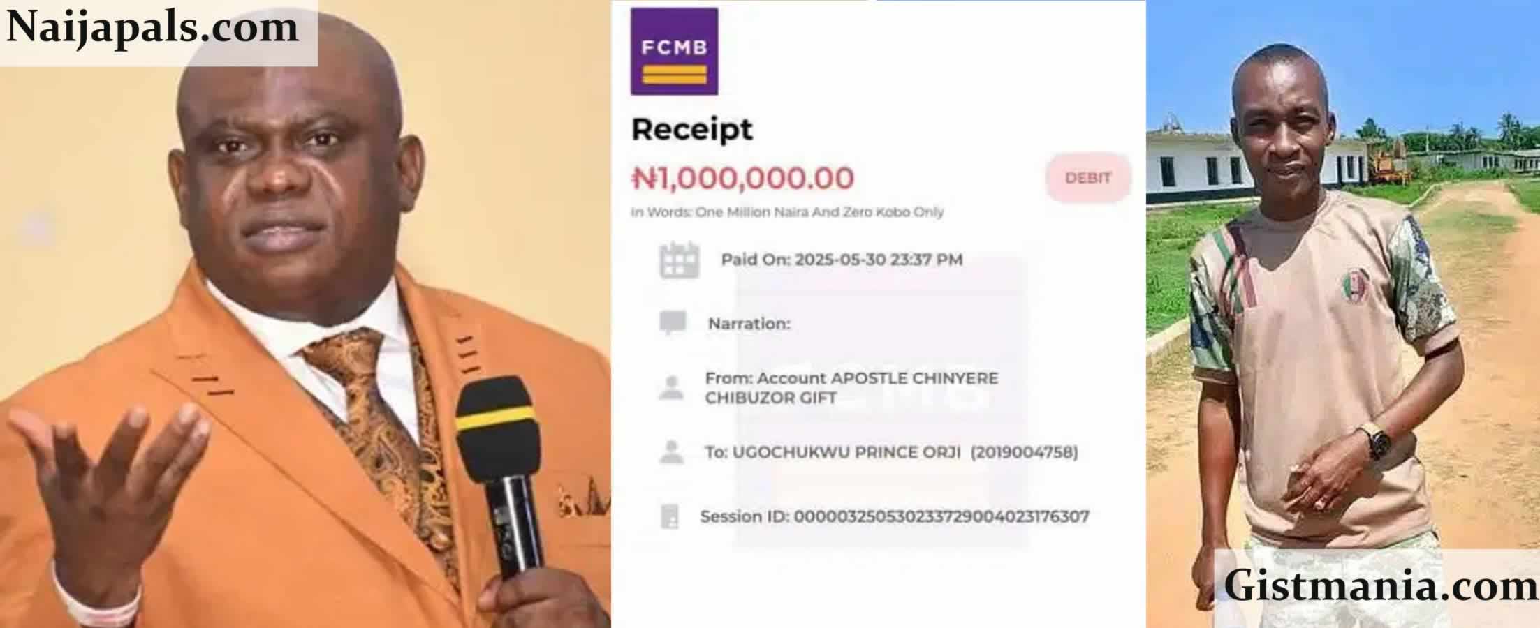 Apostle Chibuzor Rewards Immigration Officer With ₦1M for Rejecting ₦10M Bribe From Wanted Ritualist
