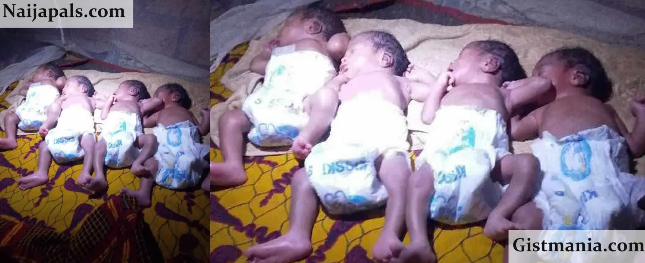 JOY & STRUGGLE: Displaced Benue Woman, Shidoo Tortiv Delivers Quadruplets Amid Hardship