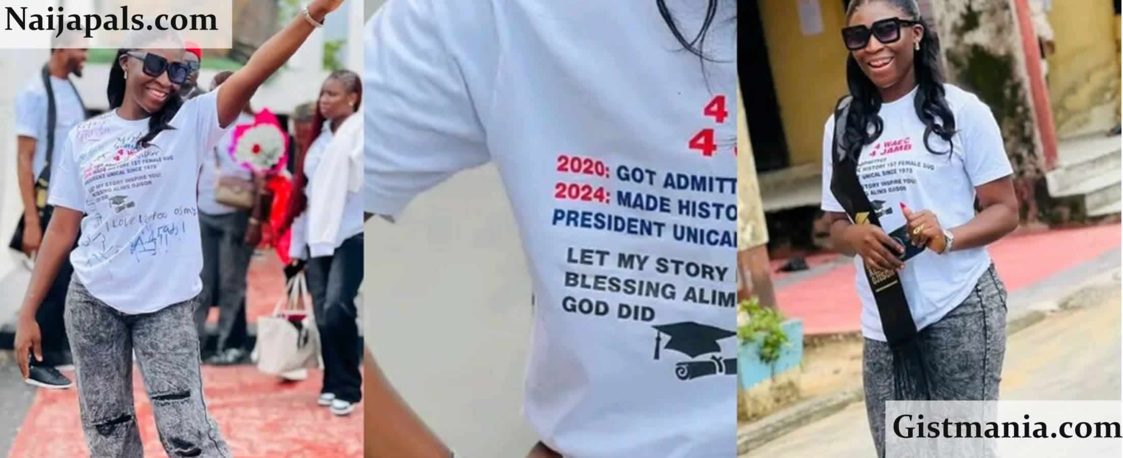 UNICAL Graduate, Blessing Alims Turns Heads With Bold Sign-Out Outfit, Shares Story Of Resilience (Photos)