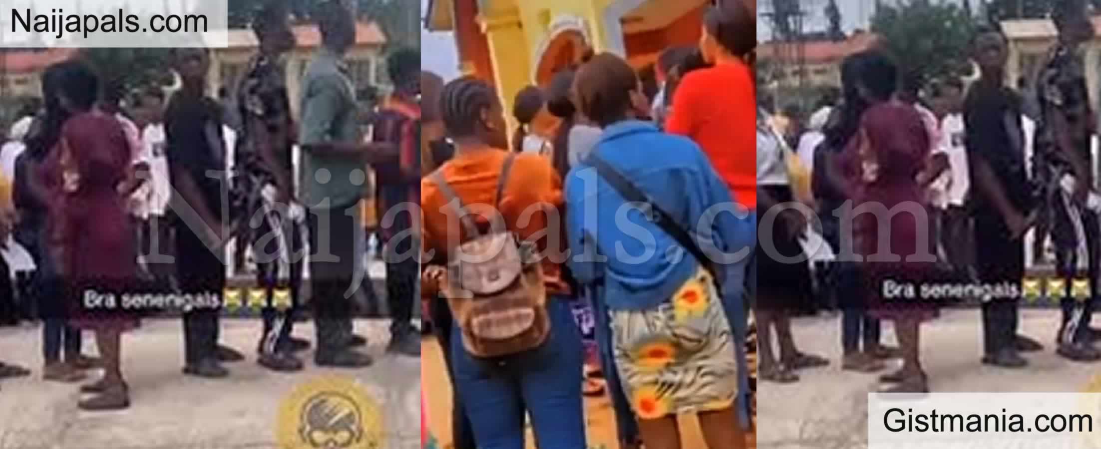Video of a Lecturer Checking If Female Students Wore Bra Before Being Allowed Entry For Exams