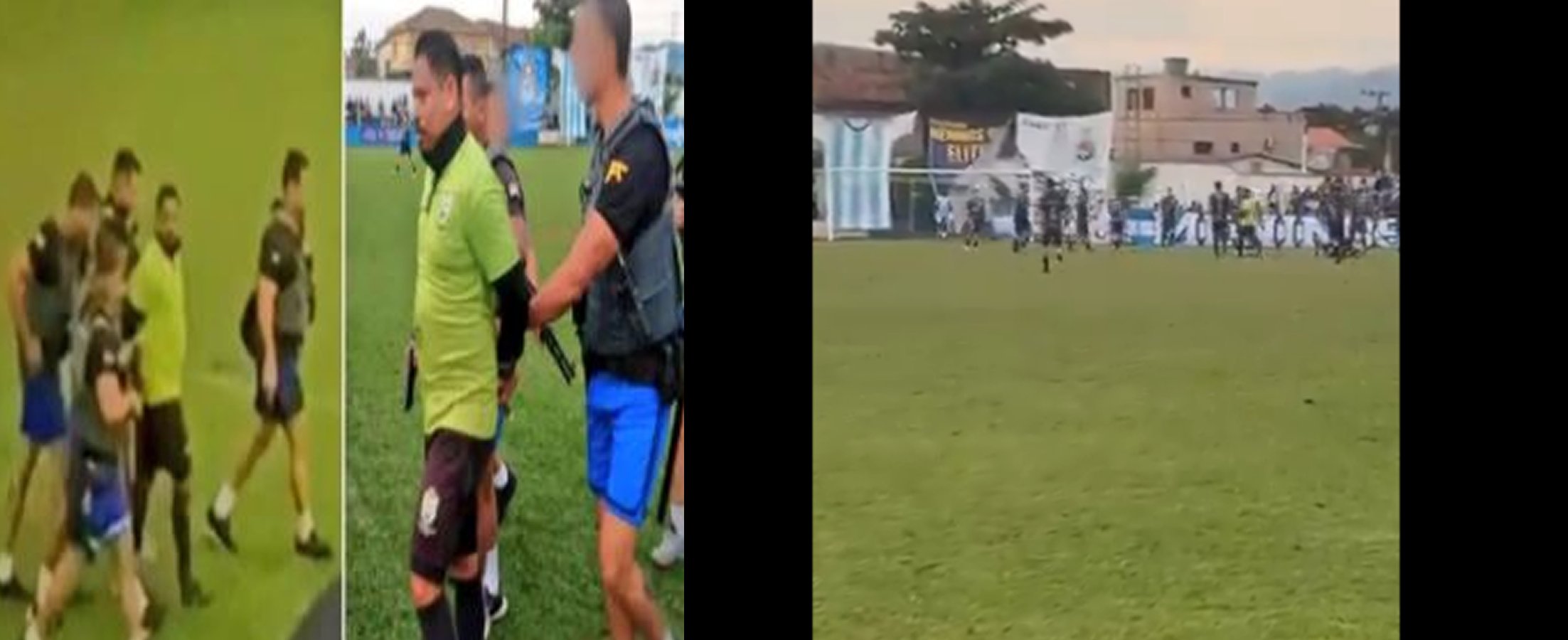 Police Storm Football Stadium In Bulletproof Vests, Arrest Referee During Match (Video)