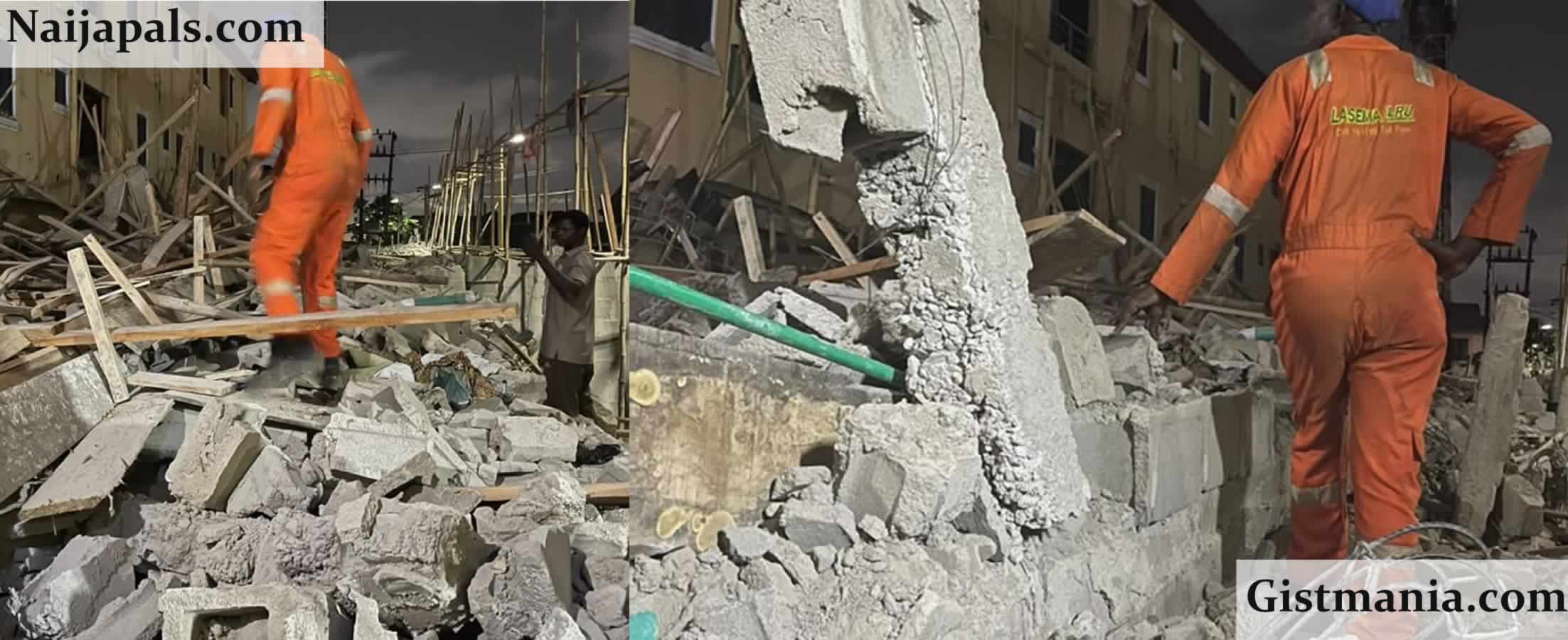 One Dead as Two-Storey Building Collapses In Lagos