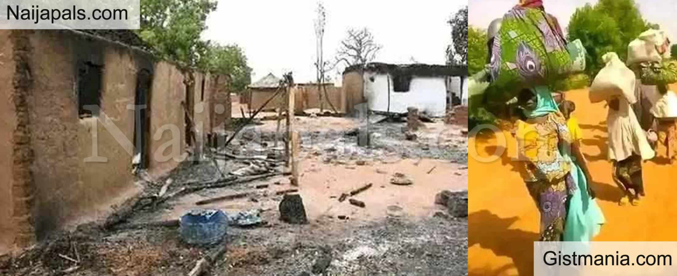 PHOTOS:Palace Officials Abducted As Bandits Burn Down Houses, Wrecks Havoc in Plateau