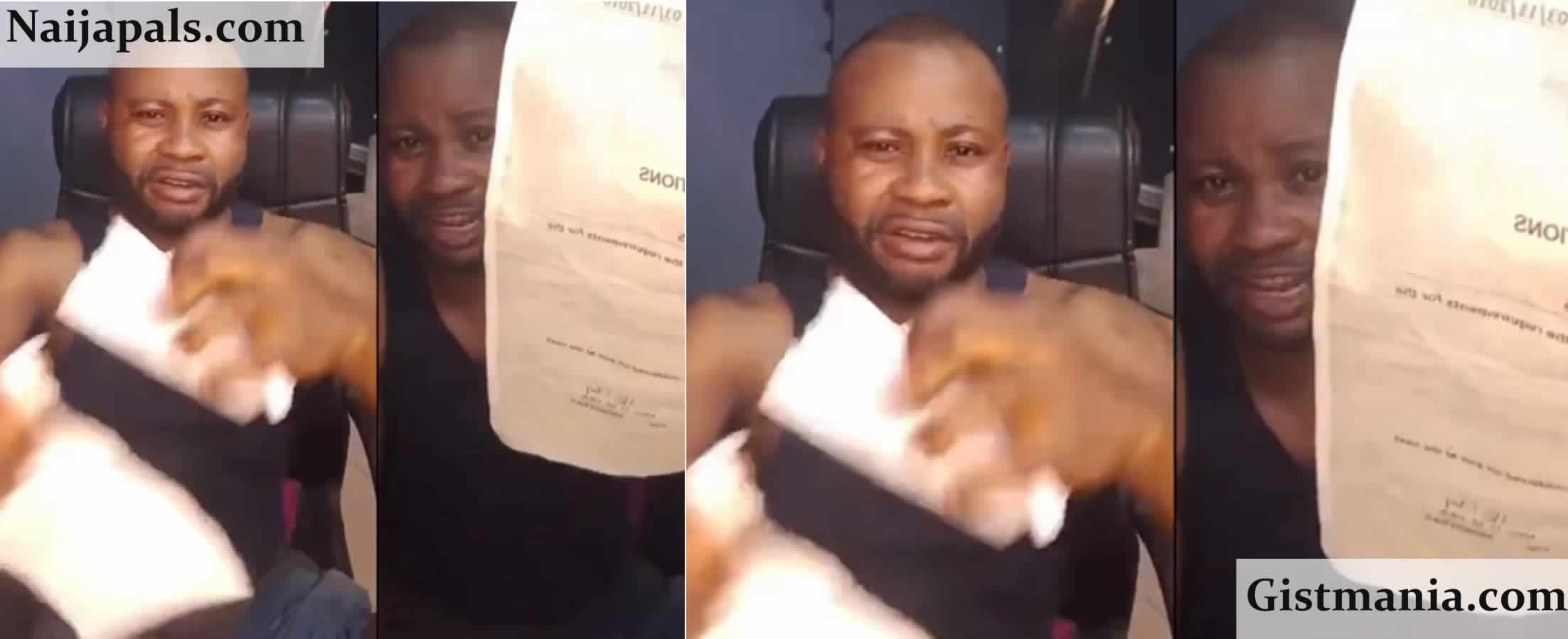 “I Regret Going to University; It Didn’t Help Me” — Frustrated Man Tears Up His Certificates (Video)