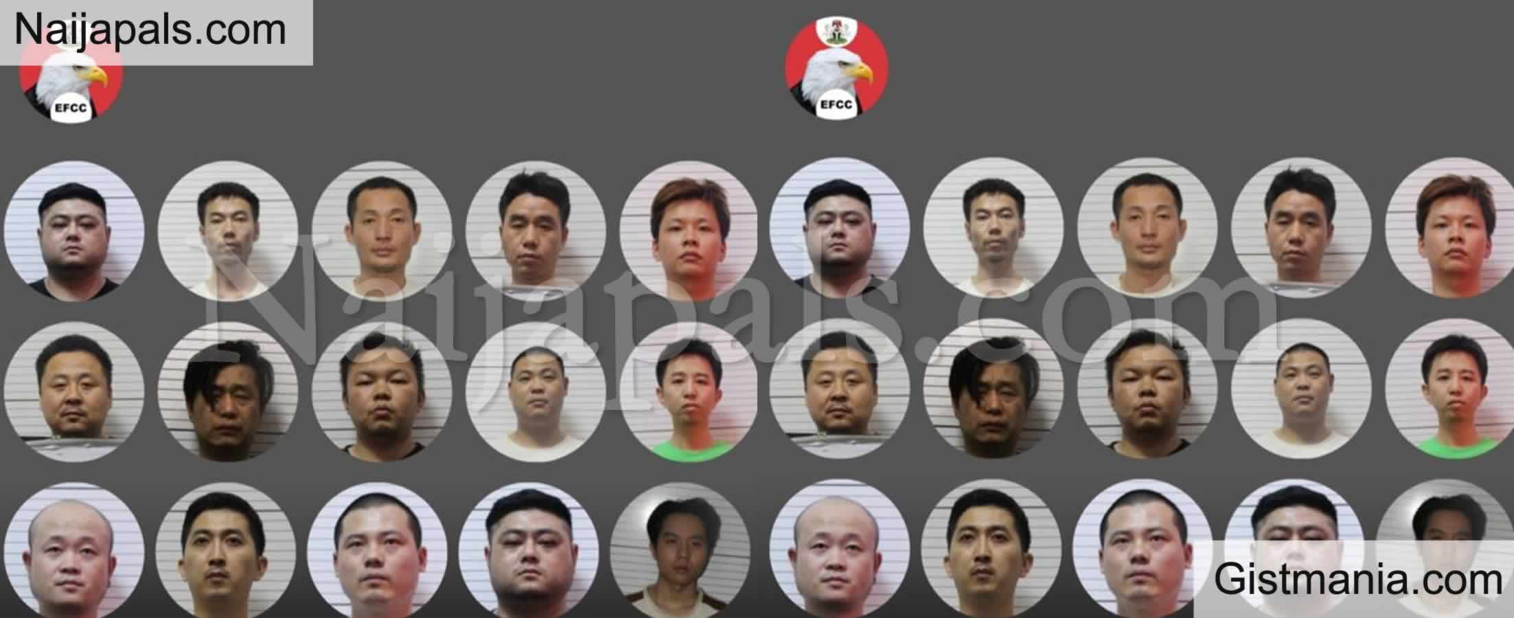 Faces Of 15 Chinese Jailed For Cybercrime In Lagos