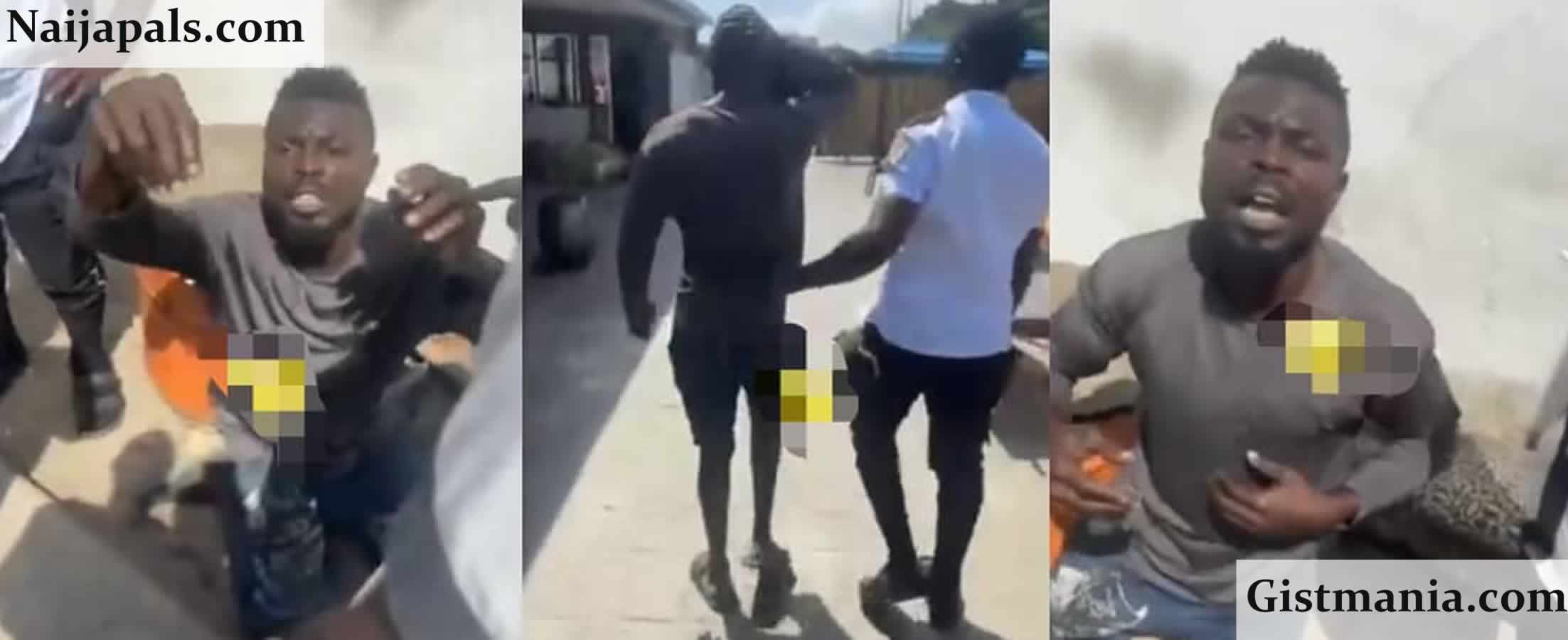 Temporary Cleaner Caught Stealing ₦700,000 Samsung Phone at Ikoyi Sports Center, Attempts to Frame Security Guard (Video)