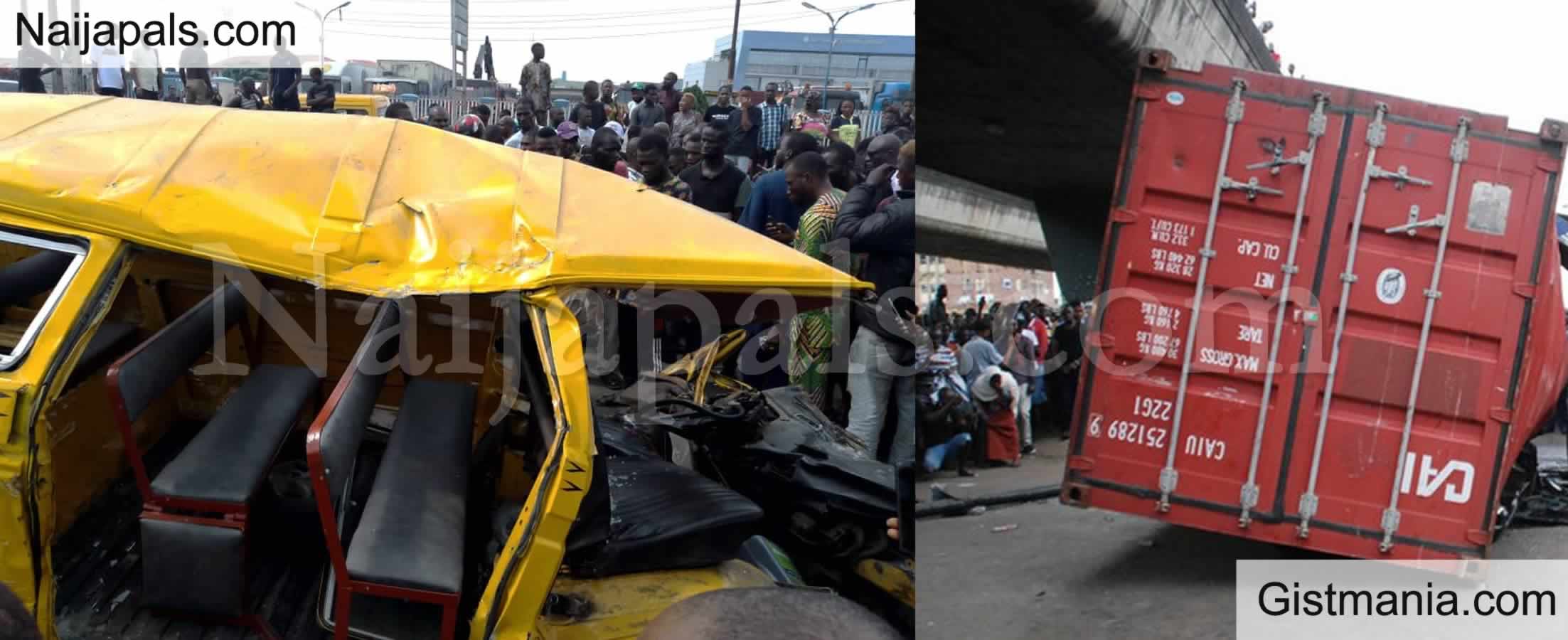 Runaway Truck Crushes Minibus, Kills Driver In Deadly Crash in Lagos
