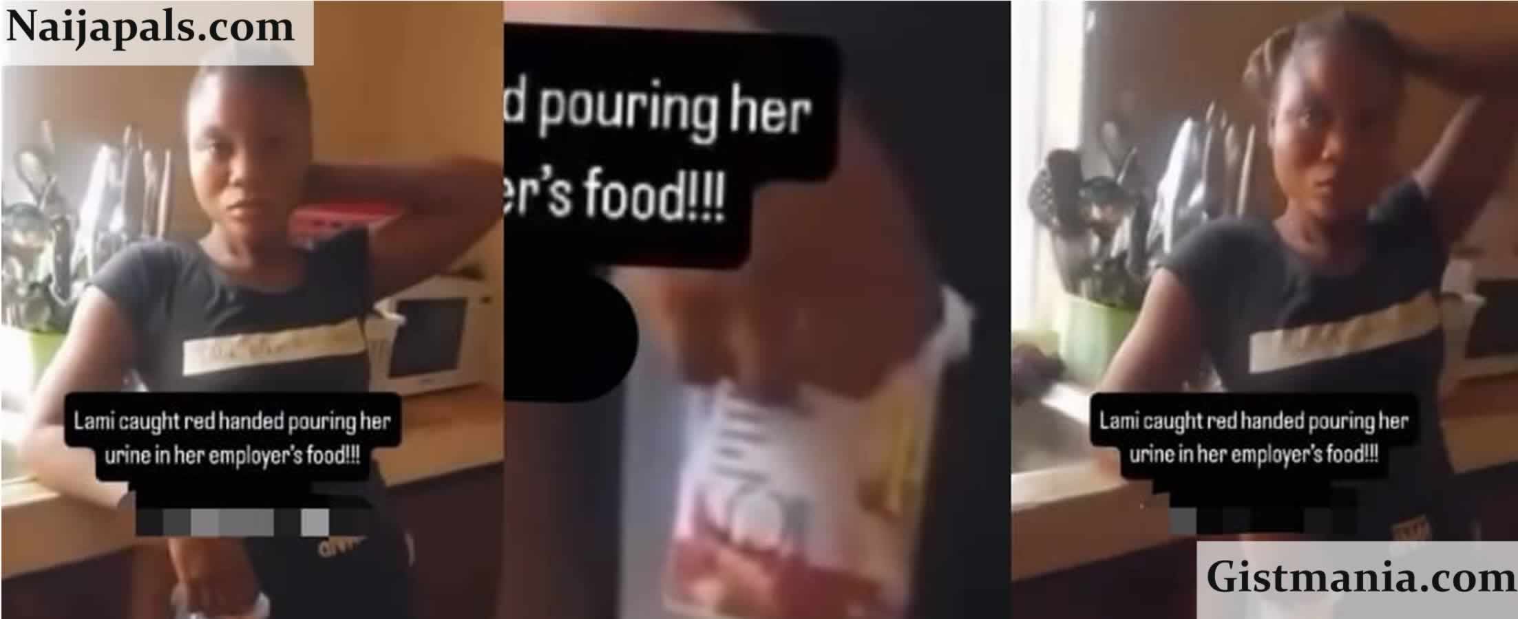 Shock As House Help Caught Trying To Mix Urine into Employer’s Food (Video)