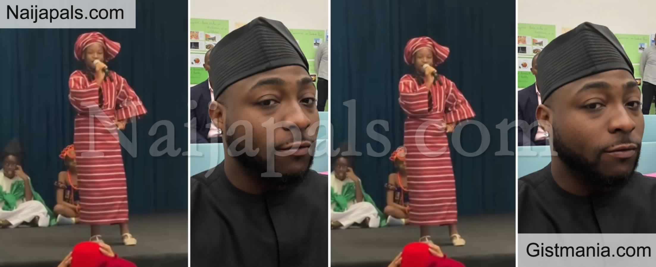 Davido Beams With Pride As His Daughter Imade Represents Their Hometown, Ede At Her School&#039;s Cultural Day