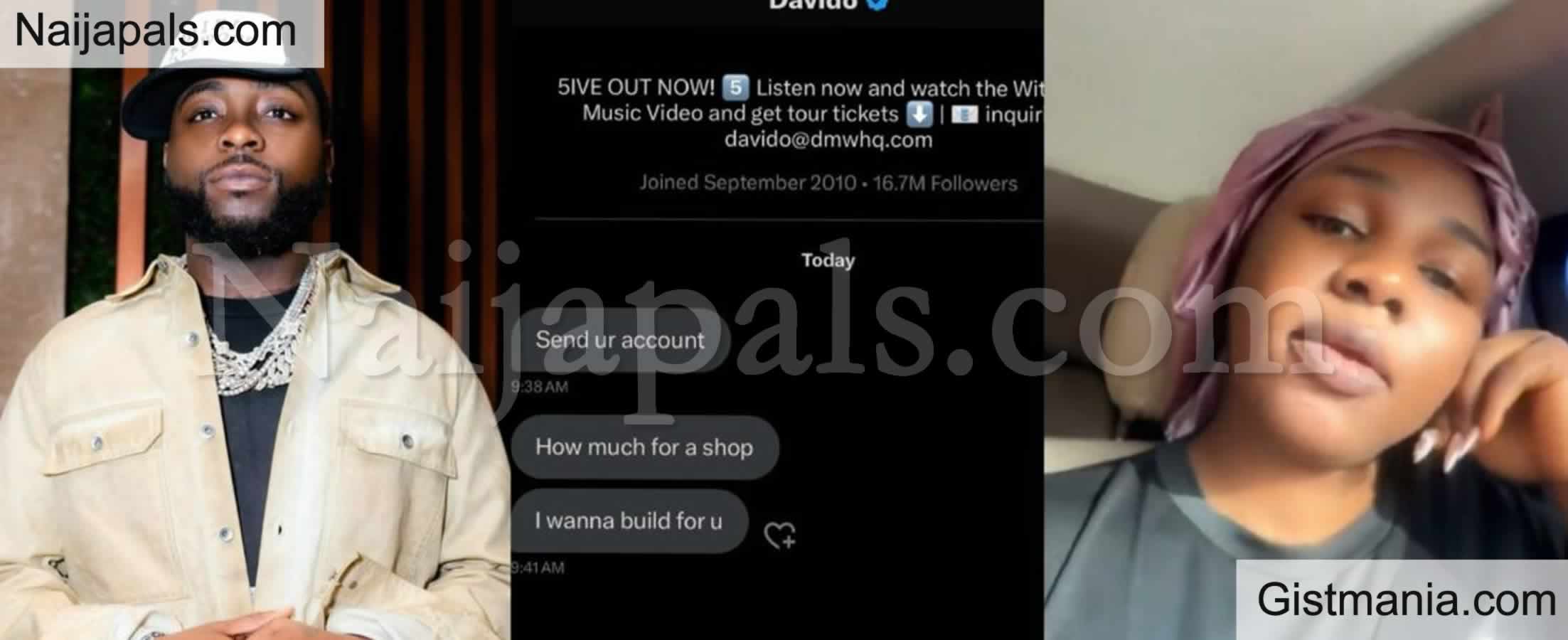 Davido Offers To Build Shop For Female Fan After Threatening To Unfollow Her