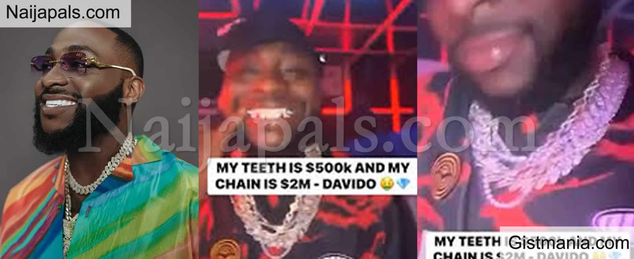 Davido Shows Off His $500K Teeth and $2M Chain in Viral Video