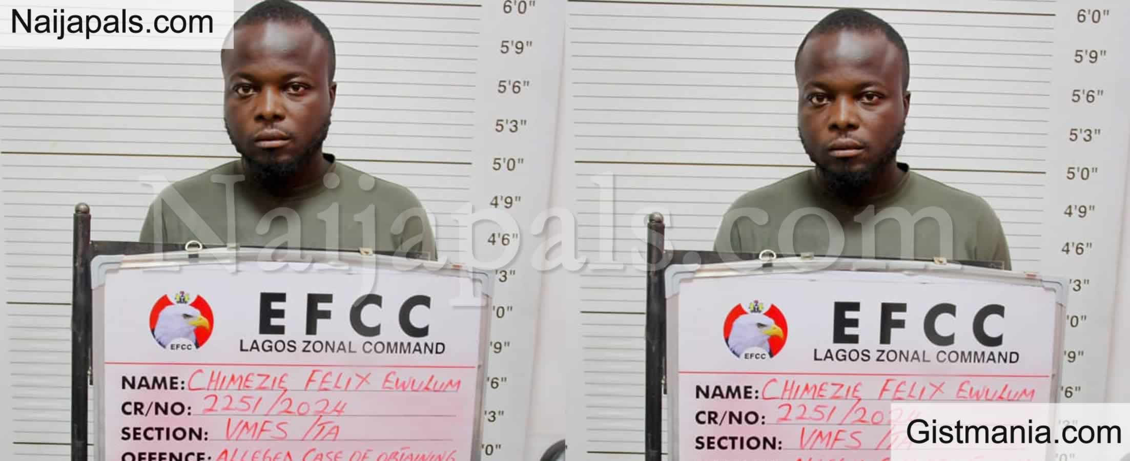 EFCC Arraigns Man, Ewulum Chimezie For Alleged ₦‎23.5 Million Visa Scam In Lagos