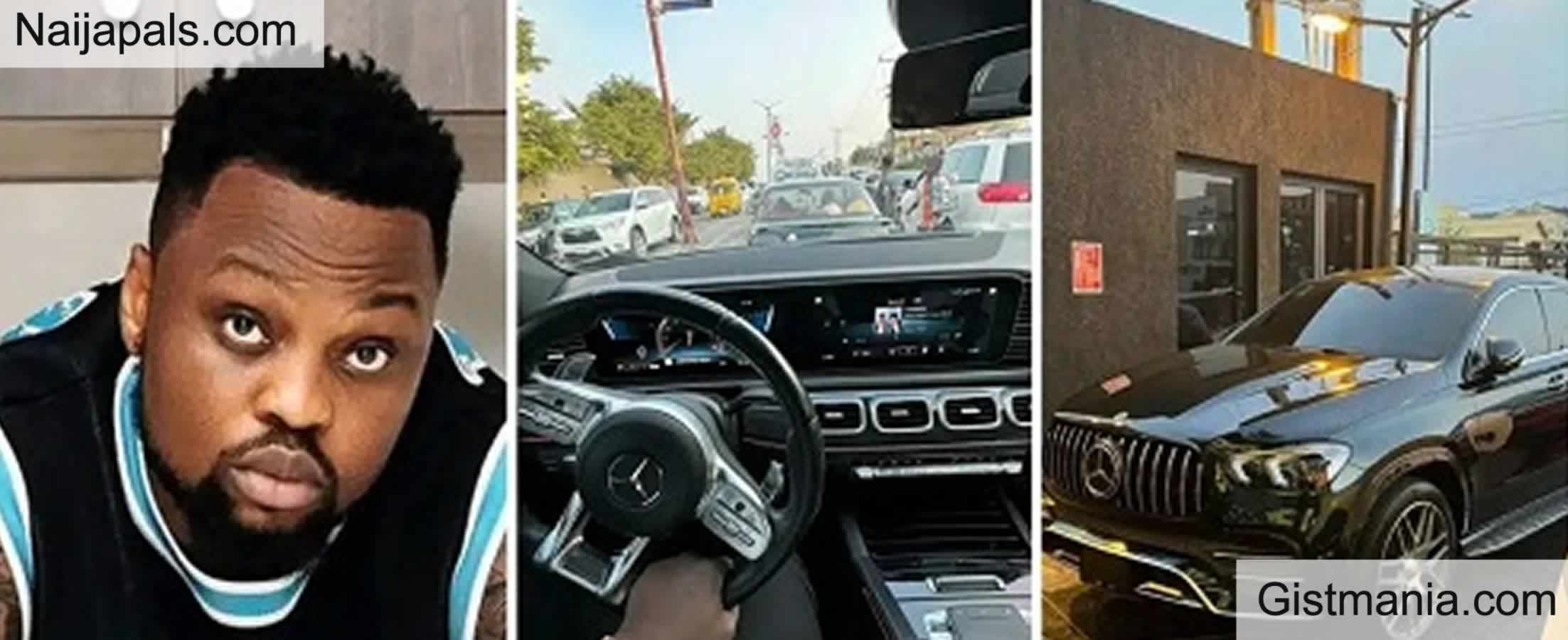 Influencer, Egungun Involved in Accident With His New Benz, Video of Damaged Car Raises Concern