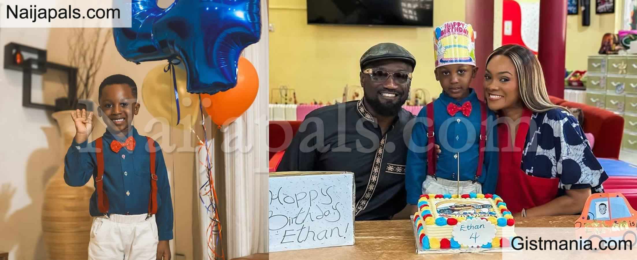 PHOTOS + VIDEO: Jude Okoye And Wife Ify, Celebrate Their Son, Ethan, as he Turns 4