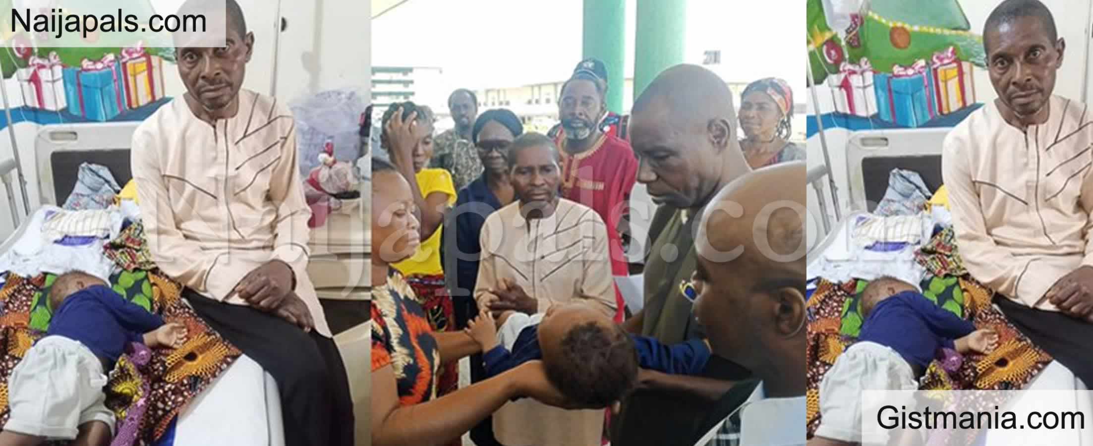 Father Tearfully Reunites With Only Surviving Child After Losing Wife, 3 Kids to Benue Attack