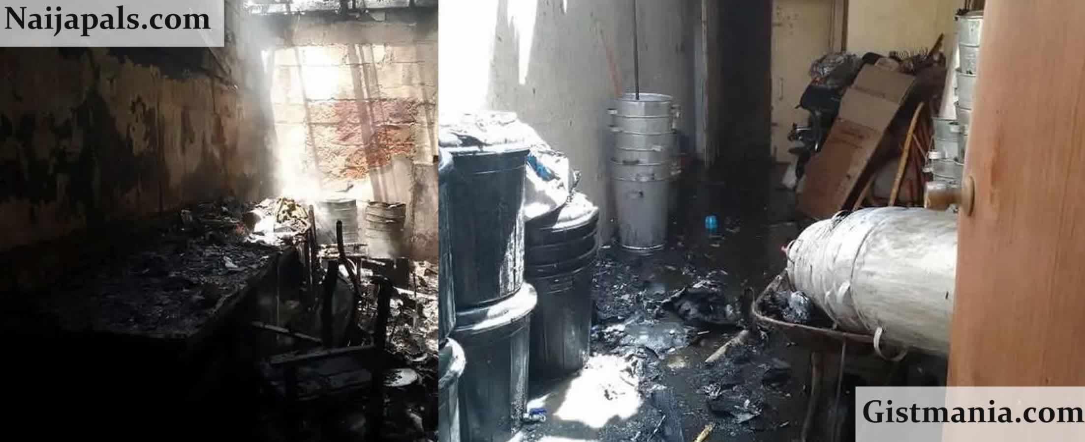 Properties Worth Millions Of Naira Destroy As Residential Building Ravaged By Fire In Ibadan