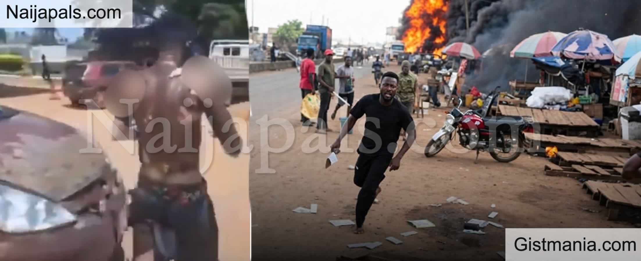 VIDEO: Many Feared Dead As Petrol Tanker Explodes While Residents Scooped Spilled Fuel In Edo