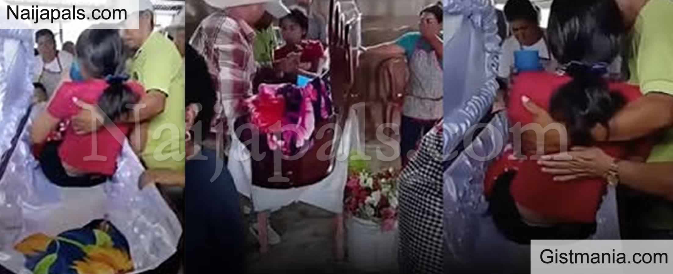 VIDEO: Drama as 15yr Old Girl Suddenly Wakes Up Inside Coffin During Her Funeral