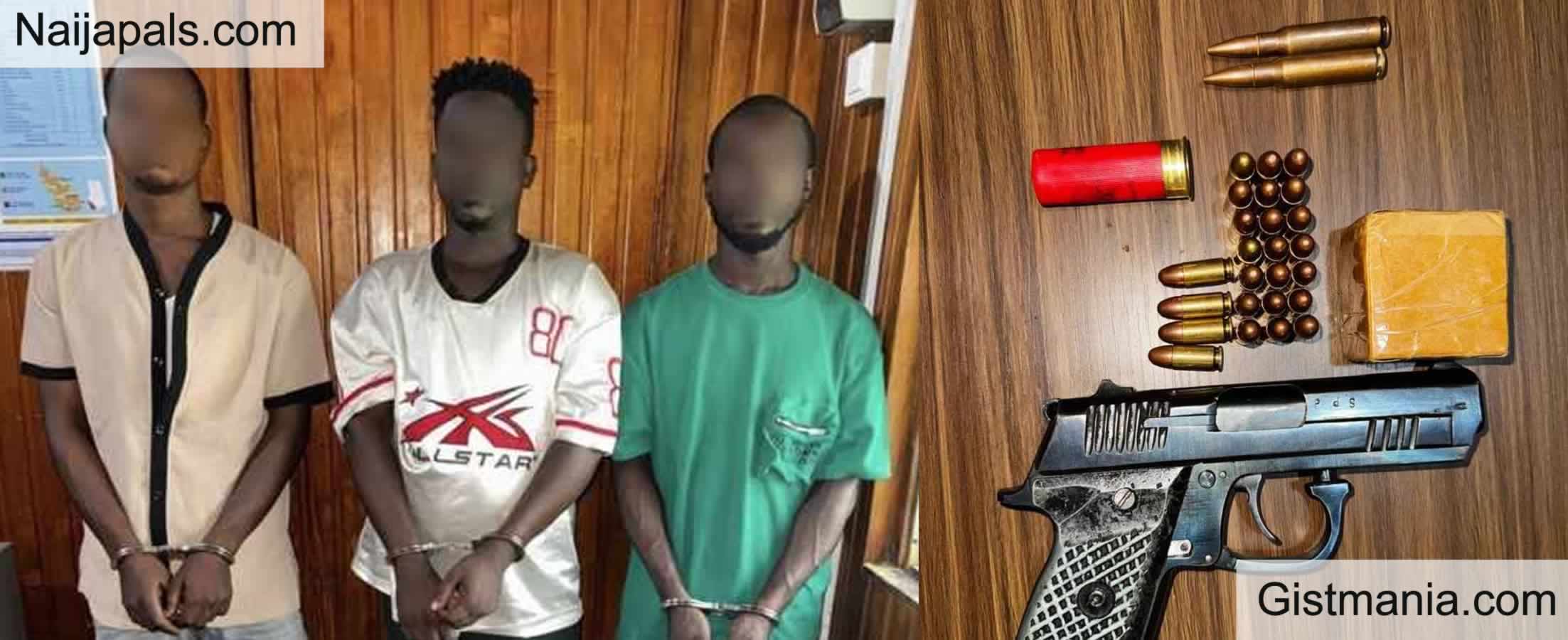 PHOTOS: Nigerian National And Two Others Arrested Over Gold Robbery In Ghana