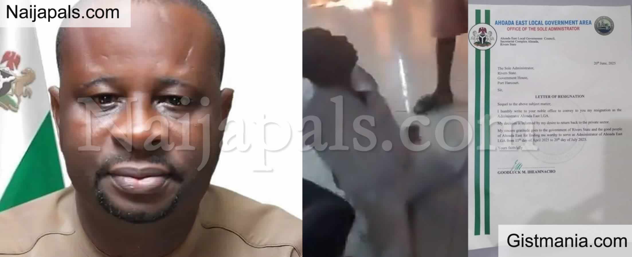 Moment Thugs Flog Rivers Council Administrator With Cutlass, Force To Sign Resignation Letter