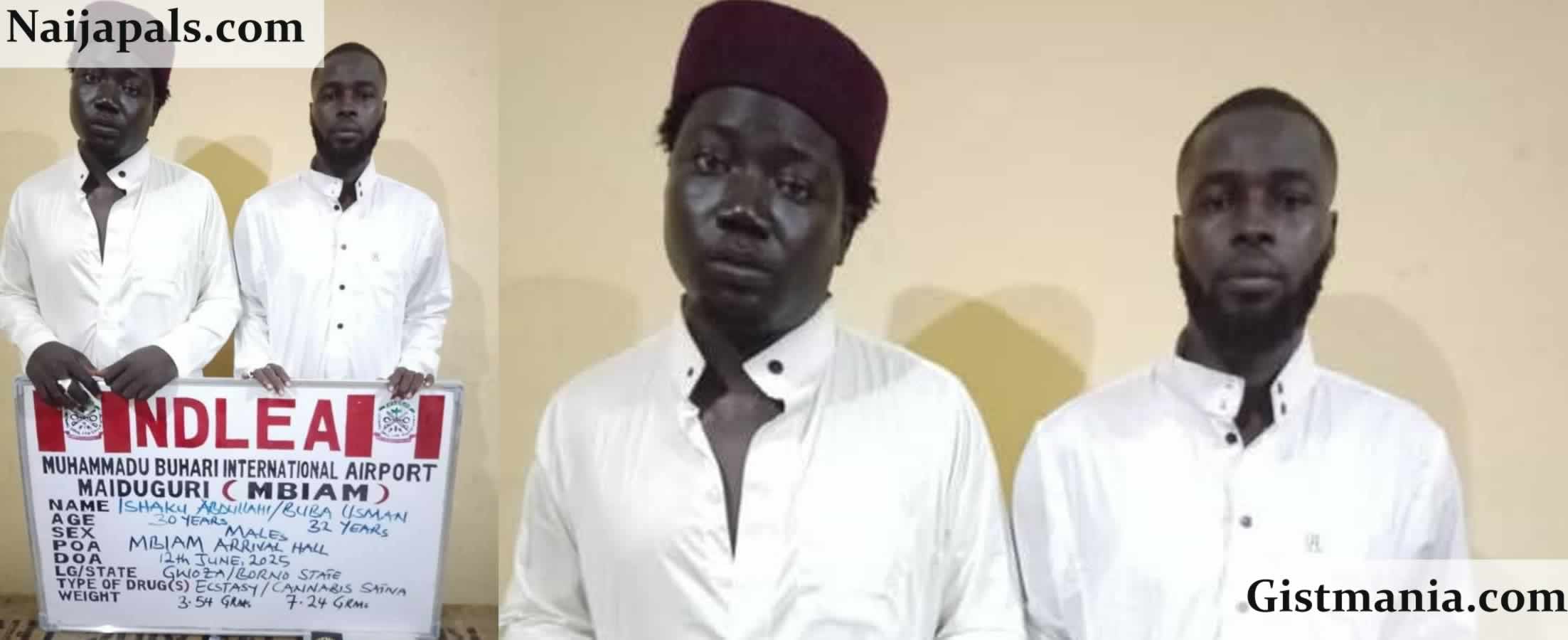 NDLEA Arrest Two Businessmen With Ecstasy & Skunk in Fancy Packaging At Maiduguri Airport