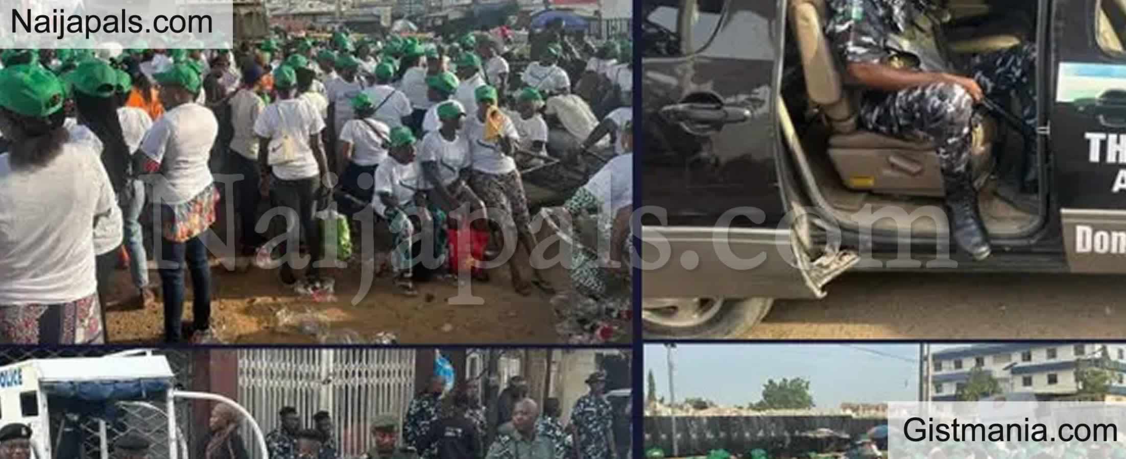 JUNE 12&#059; Protesters Gather Amid Heavy Police Presence In Lagos