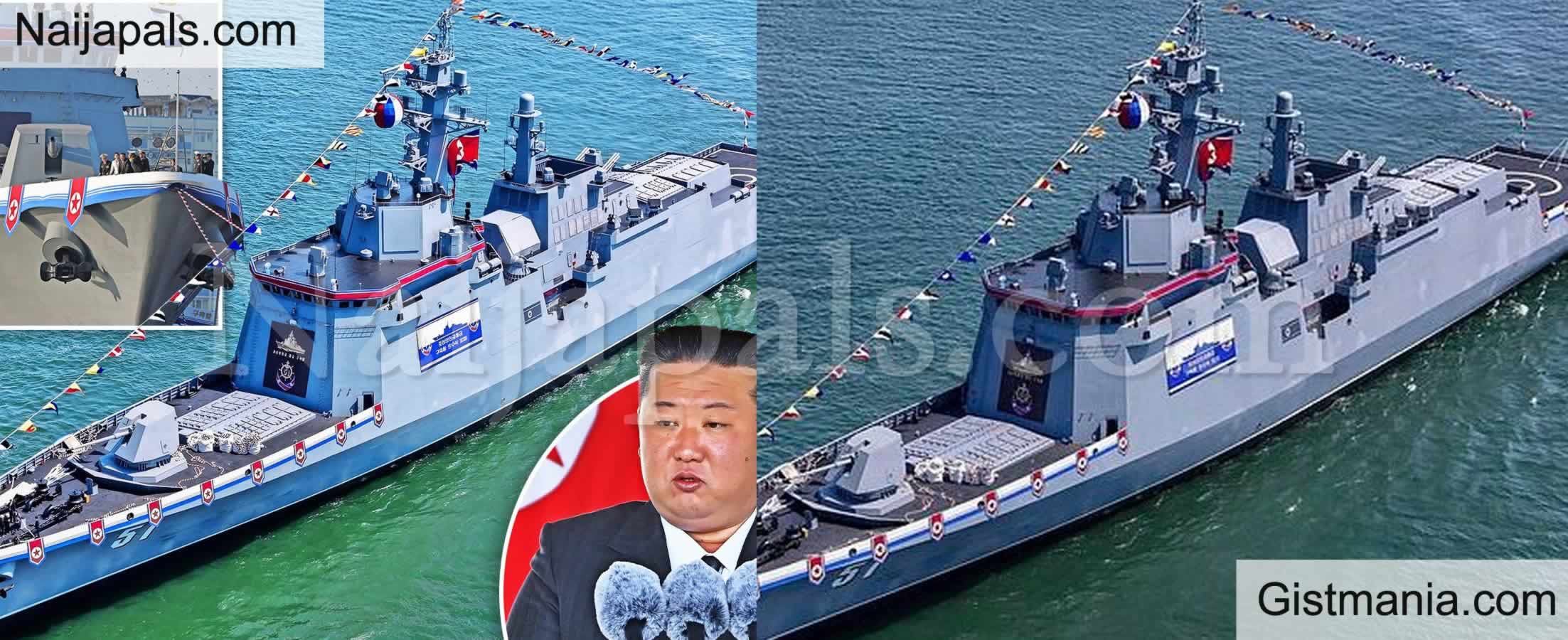 Kim Jong-Un&#039;s New North Korean Warship Capsizes And Sinks In Front Of Him