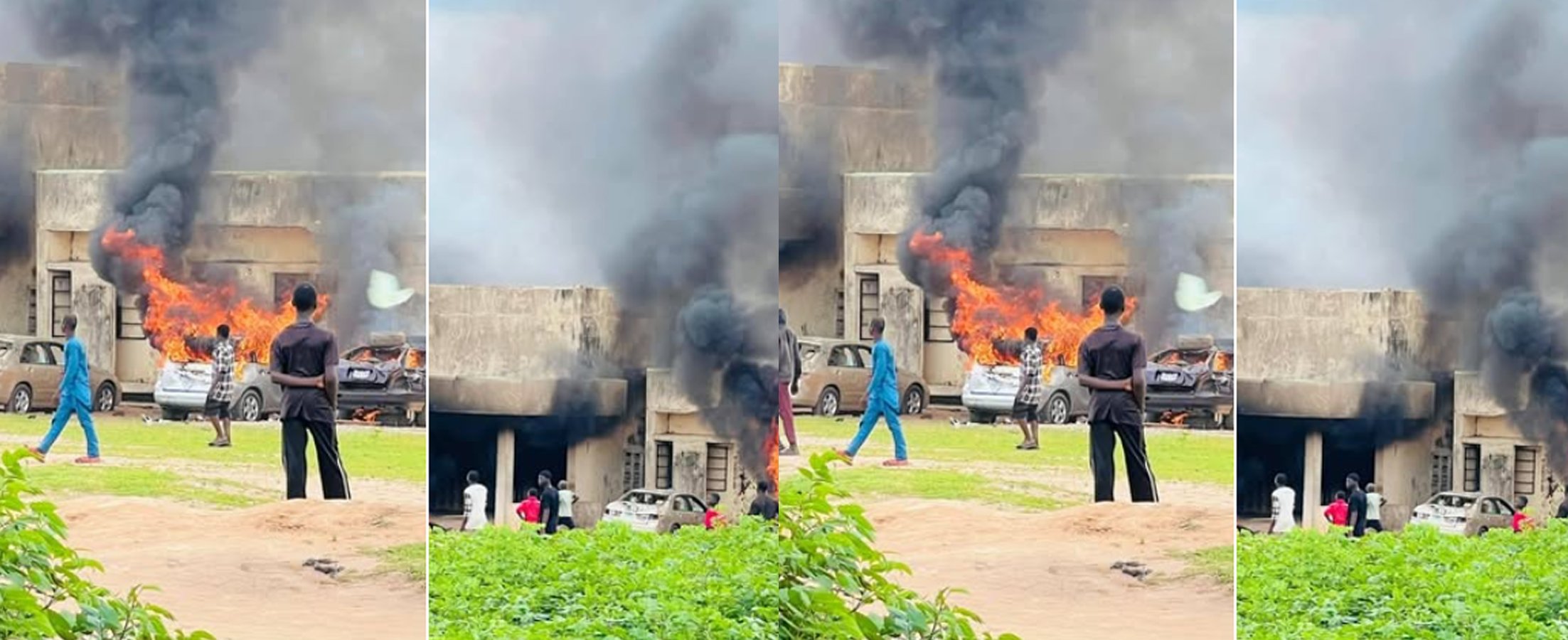 Tension Heightened In Kwara As Irate Youths Burn NDLEA Office During Protest Over Insecurity