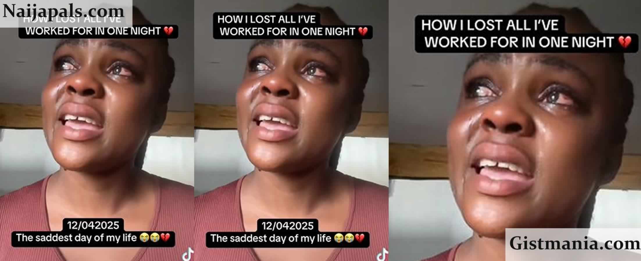 Heartbroken Entrepreneur Breaks Down As Robbers Empty Her Shop Overnight (Videos)