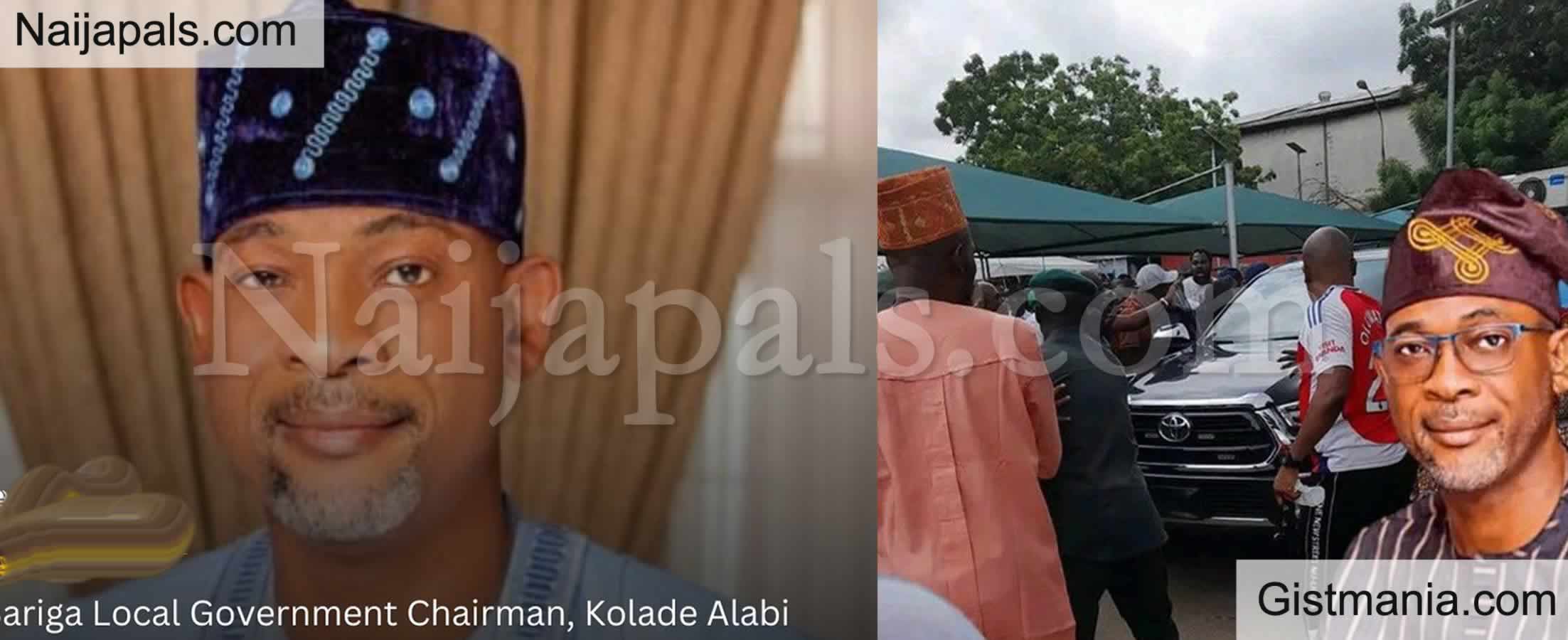 Moment Lagos Council Chairman, Kolade Alabi, Collapsed at APC Meeting (Video)