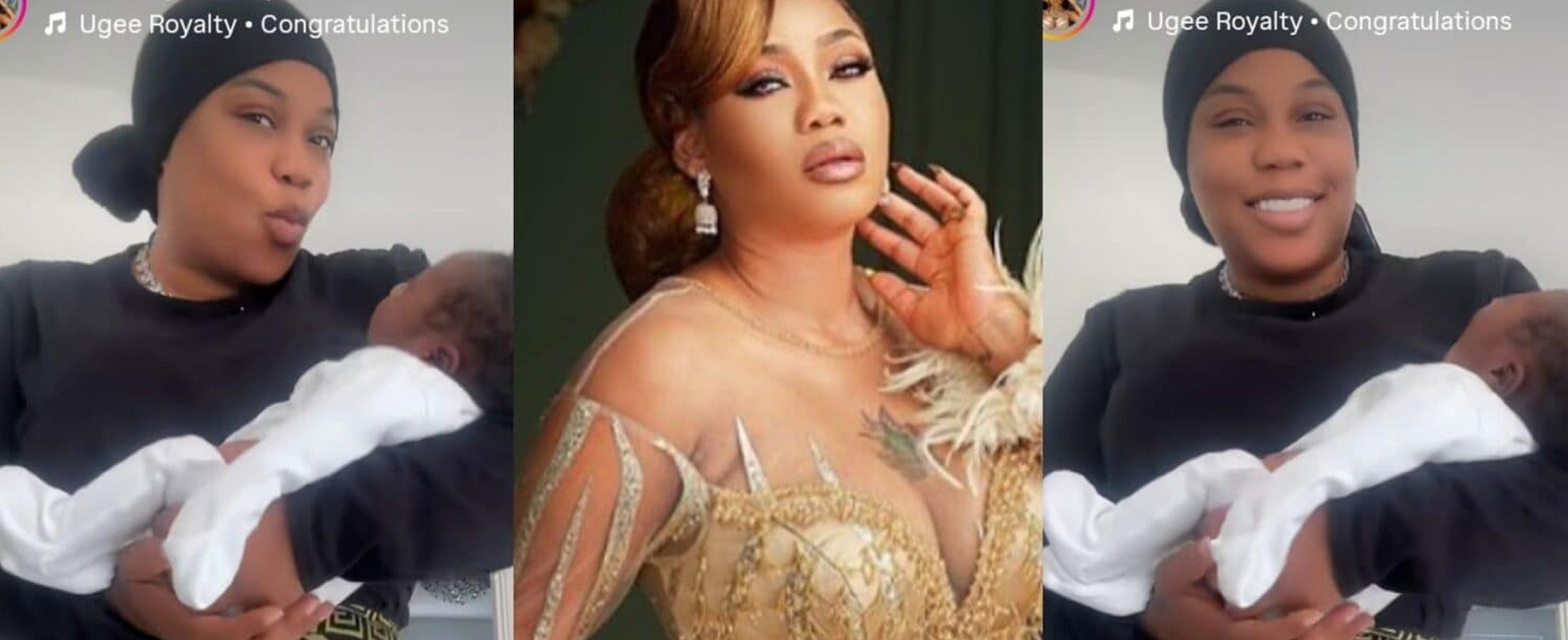 “I borrow am&quot; – Actress Toyin Lawani Replies Fan Who Queries Her Over New Baby She Carries