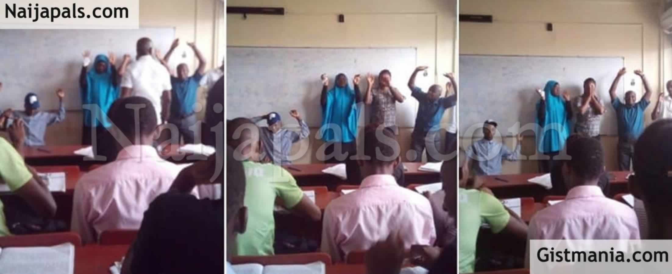 Moment UNILAG Student Got into a Fight With His Lecturer After He Was Sent Out of Class