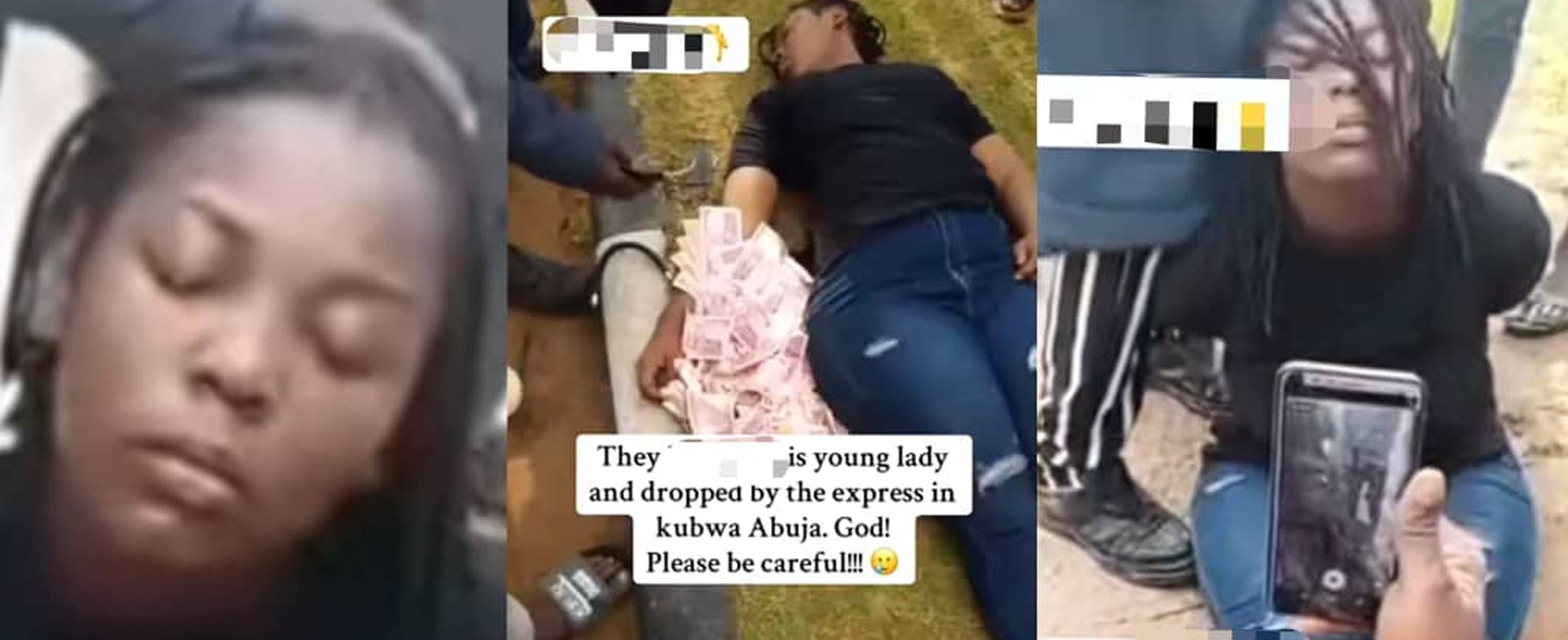 Lifeless Lady Found After Allegedly Being Dropped By Kidnappers On Abuja Road With ₦200 Notes