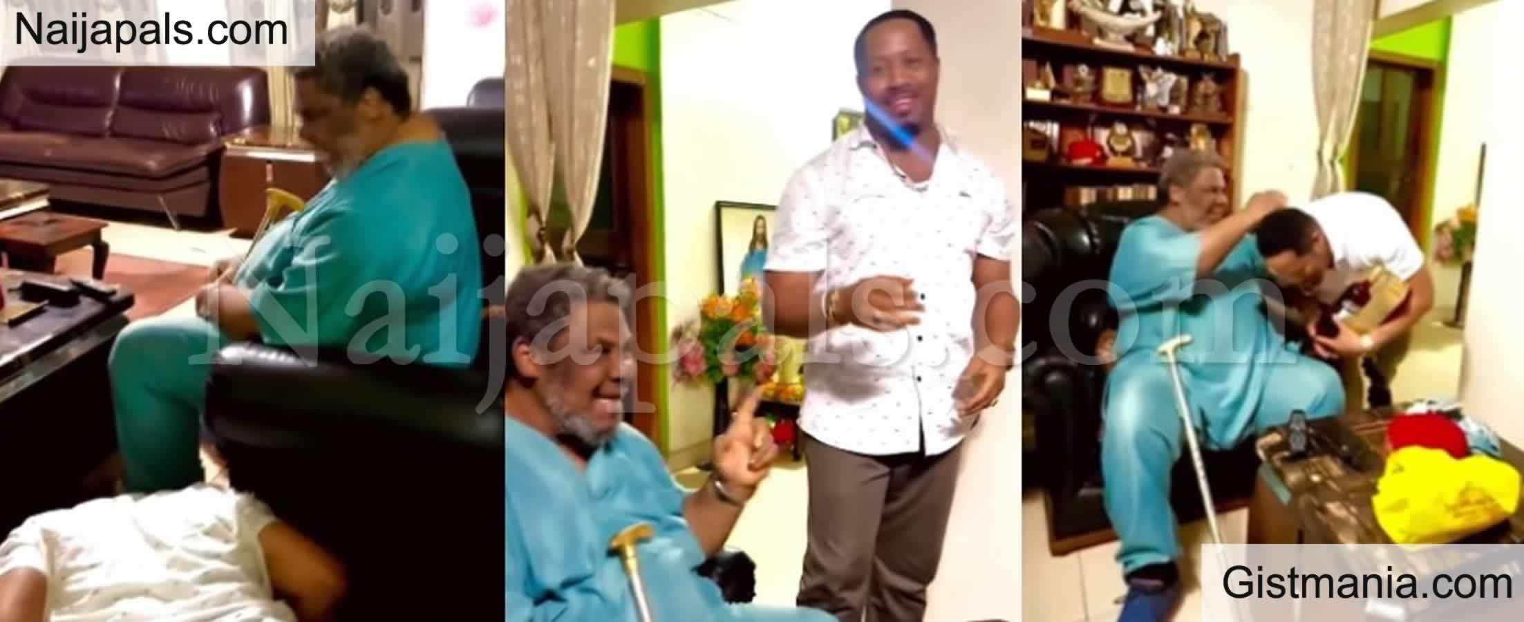 Actor Mike Ezuruonye Pays Surprise Visit To Nollywood Legend, Actor Pete Edochie