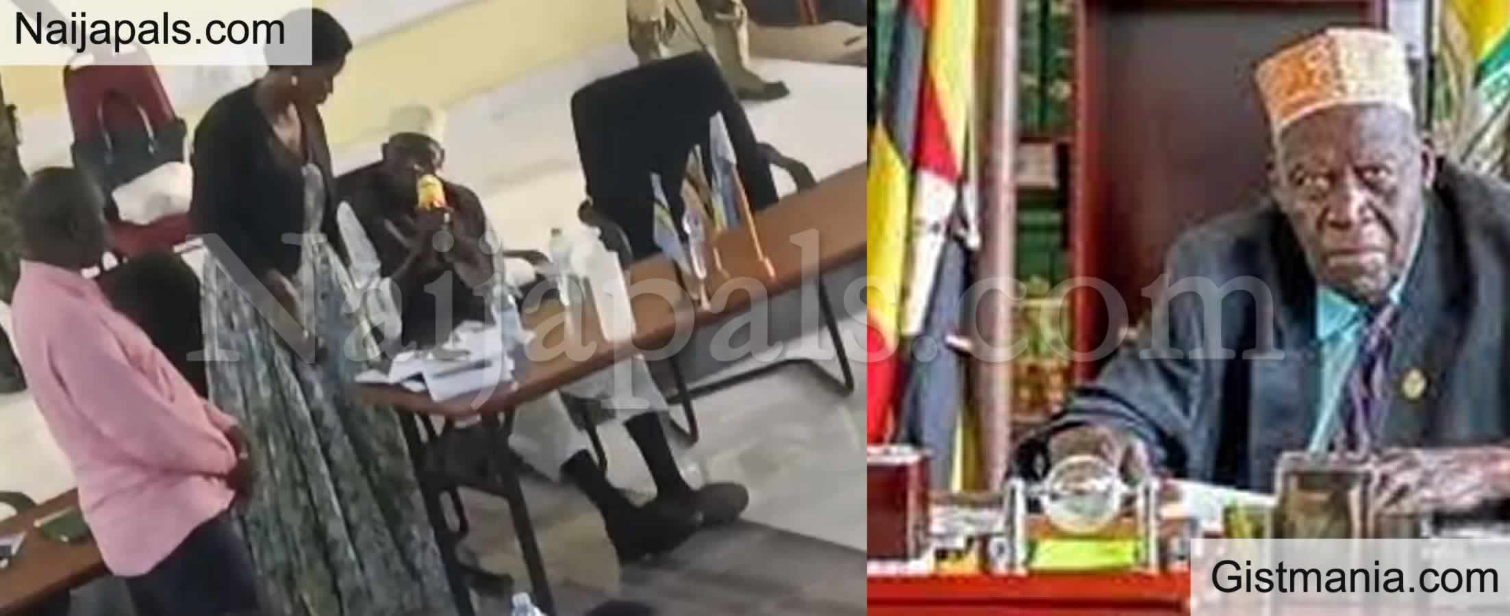 Video of 86yrs Old Ugandan Lawmaker Pleading For Another Term Despite Being Visibly Sick