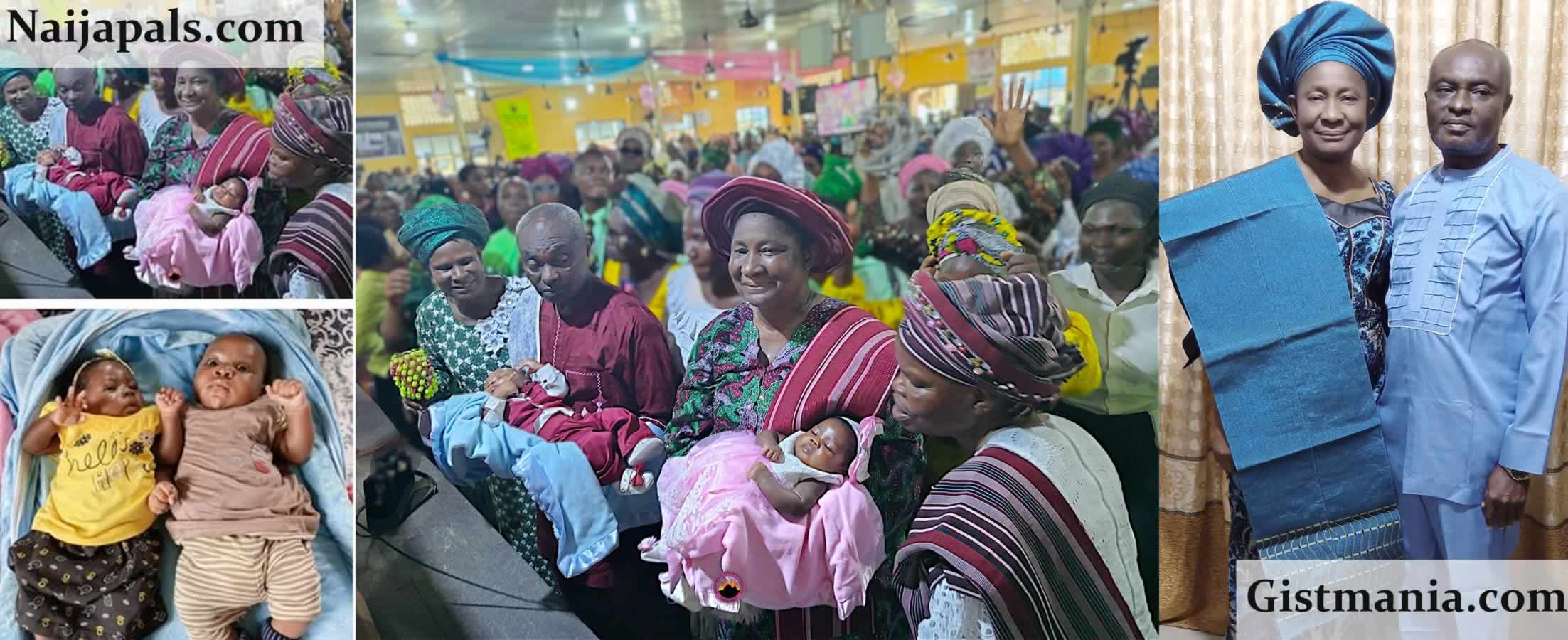 After 24 Years of Waiting, 58-Year-Old Nigerian Pastor, Funmilola Abraham Welcomes Twins, Praises Husband’s Unwavering Faithfulness