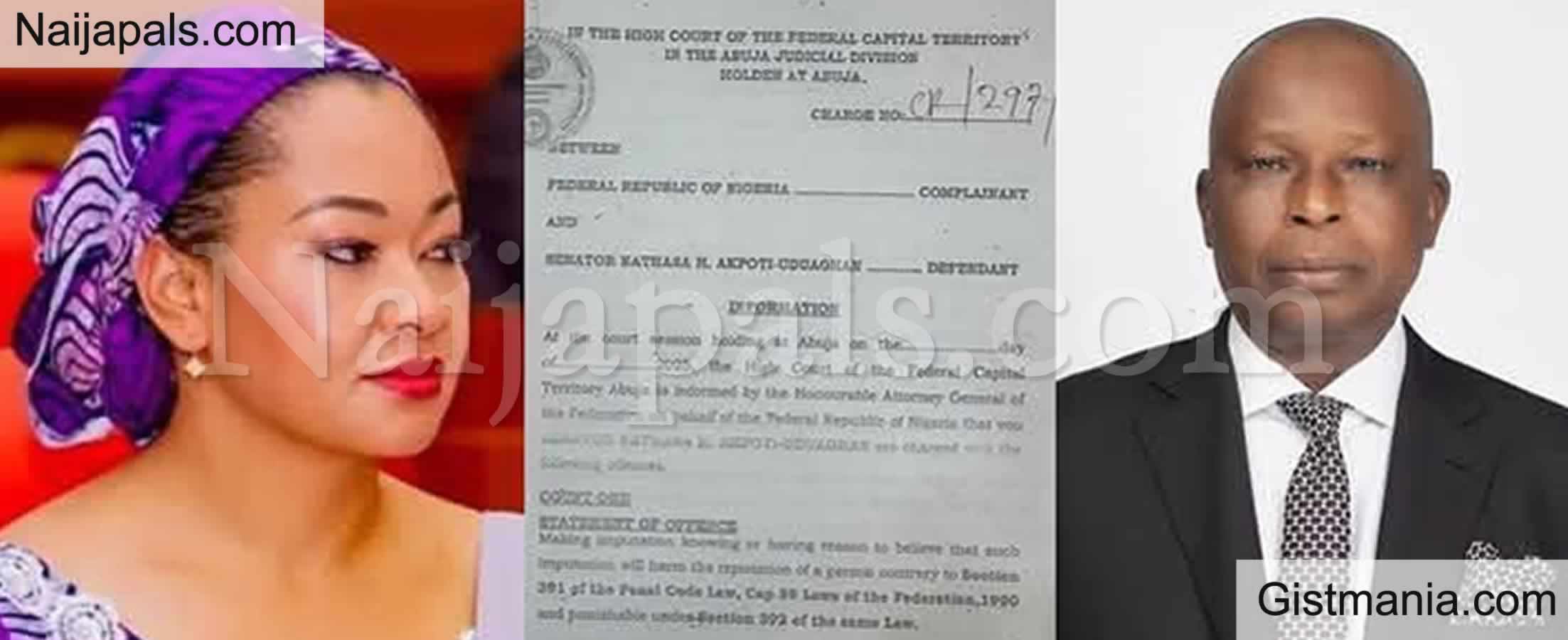 Federal Govt Officially Files Criminal Charges Against Suspended Sen. Natasha Akpoti