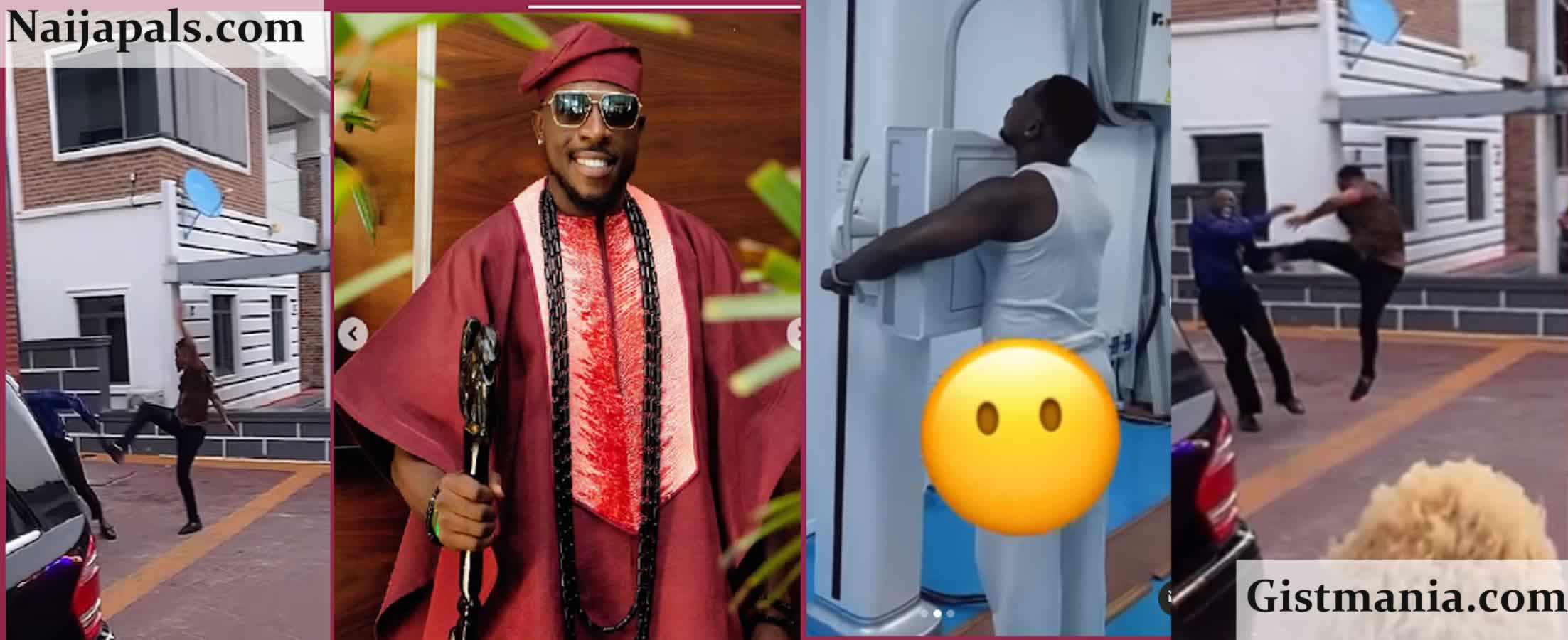 NOLLYWOOD SET TURNS CHAOTIC! Actor Godwin Nnadiekwe Hospitalised After Alleged Kick From Zubby Michael During A Scene (Video)