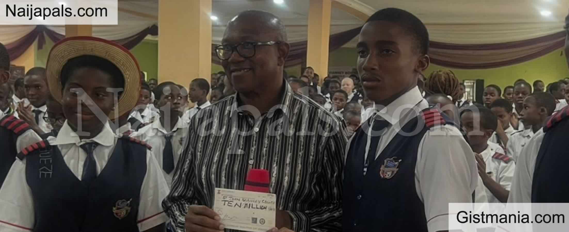 Peter Obi Gifts N10 Million To Anambra School For Winning International Debate Competition