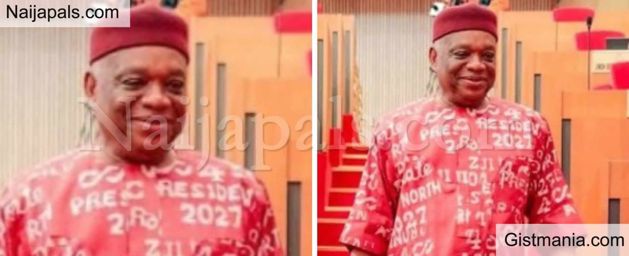 Orji Uzor Kalu Rocks Attire With ‘Tinubu For President 2027’ Printed On It To The National Assembly