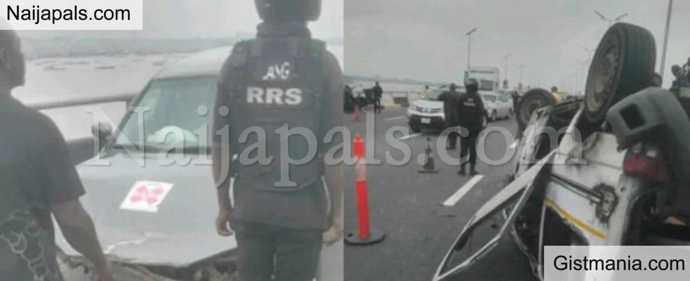 Passengers Injured As Commercial Bus Somersaults On Lagos Bridge