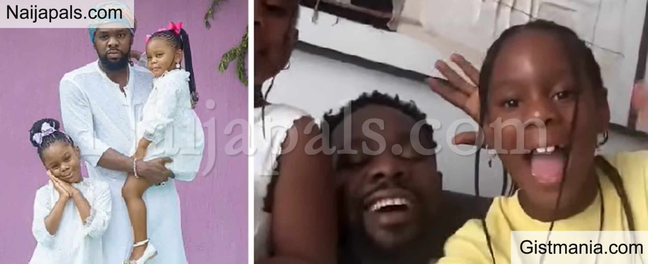 Singer, Patoranking Shares Sweet Moment With Daughters Wilmer And Welda